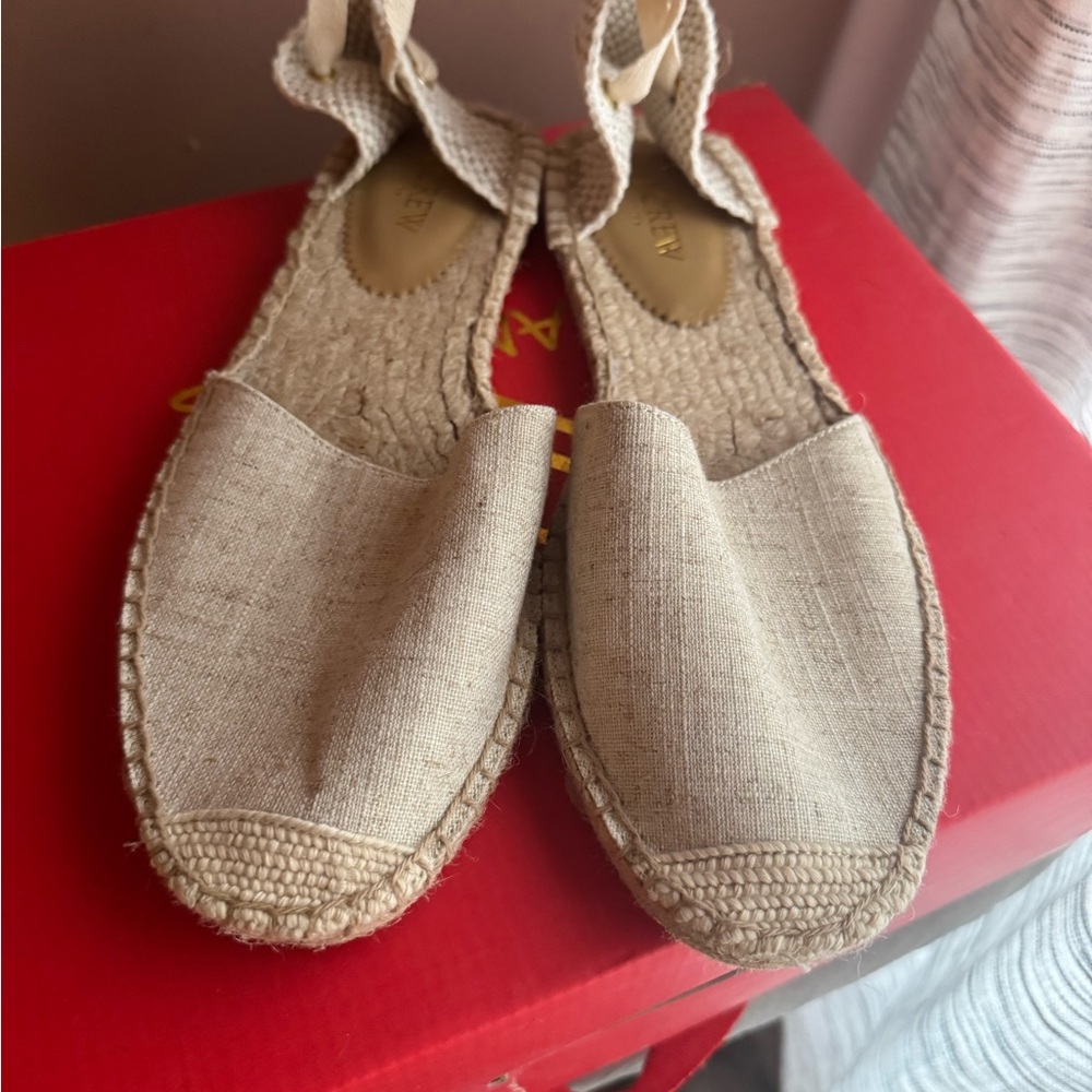 J. Crew Natural Espadrille Flats